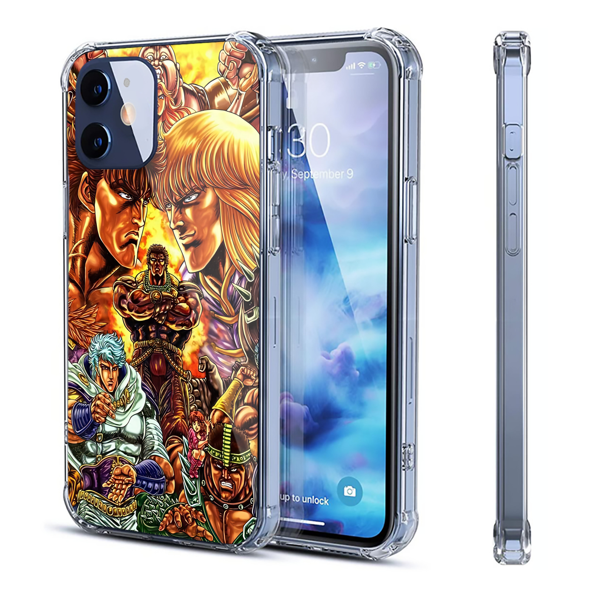 （画像用） 北斗の拳 Fist of the North Star 【iPhone 12シリーズ対応】透明スマホケース（クリアソフトケース）
